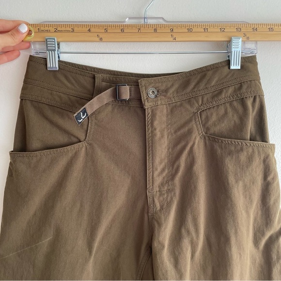 Prana hiking climbing pants olive green khaki adjustable waist size small - Picture 9 of 14